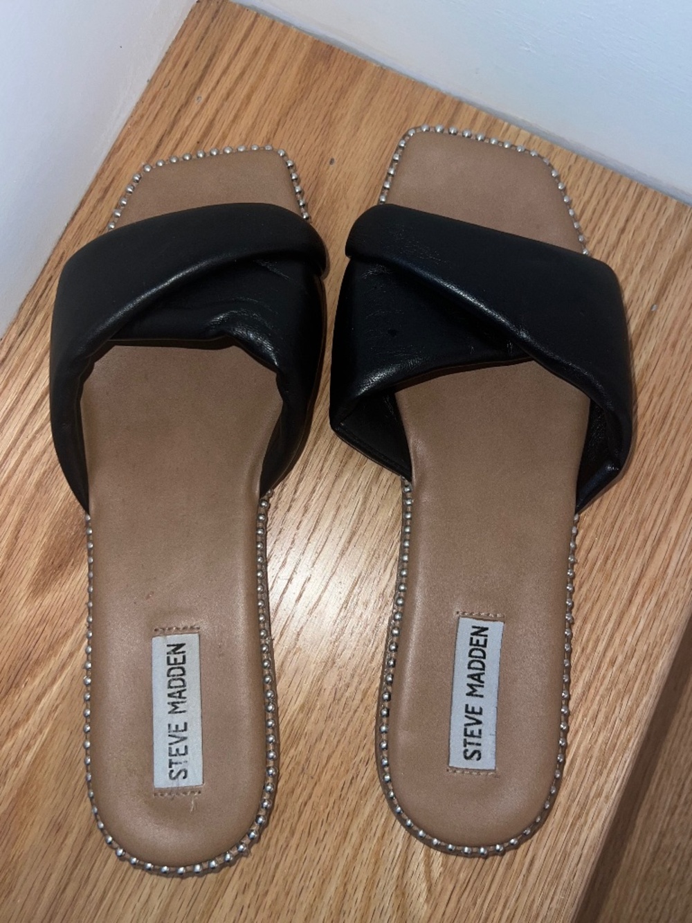 Steve Madden Black Sandals